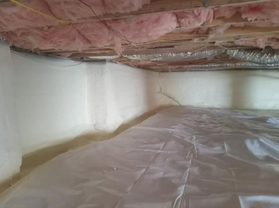 Crawl space encapsulation with closed-cell spray foam for Metal Roof Coating in Aspen Hill